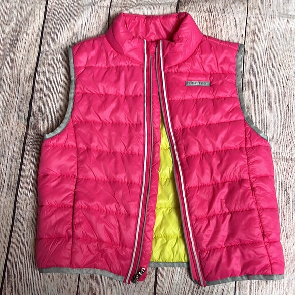 Tommy Hilfiger | pink vest reflective strip lightweight toddler 4T coat jacket - Picture 6 of 9